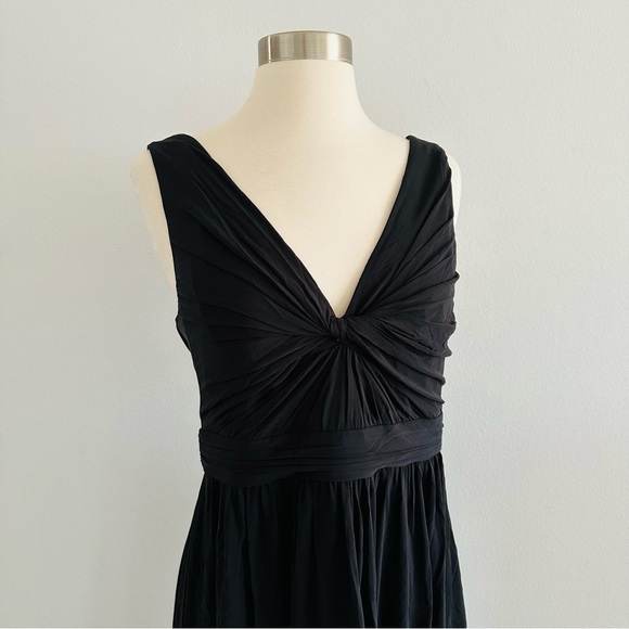 New J. Crew Black Sleeveless Dress Twist Front Sz 8 - Picture 2 of 12